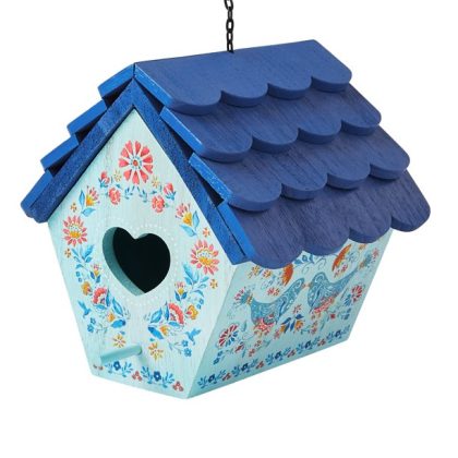 Blue Wood Birdhouse